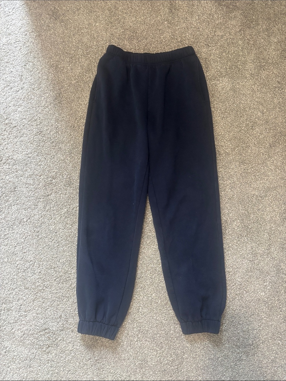 Classic Navy Elastic Waist Sweatpants